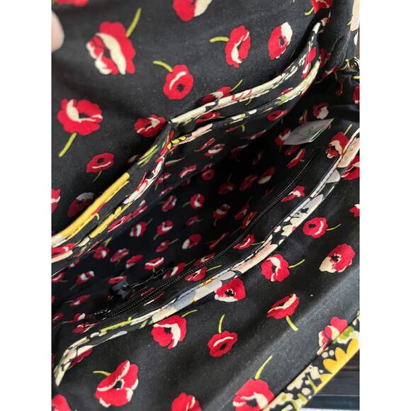 Vera Bradley Quilted Floral Kiss Lock Satchel Bag - Picture 3 of 5